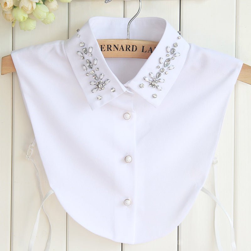 Women’s Detachable Rhinestone Collar – Elegant Fake Shirt Collar for Sweaters,