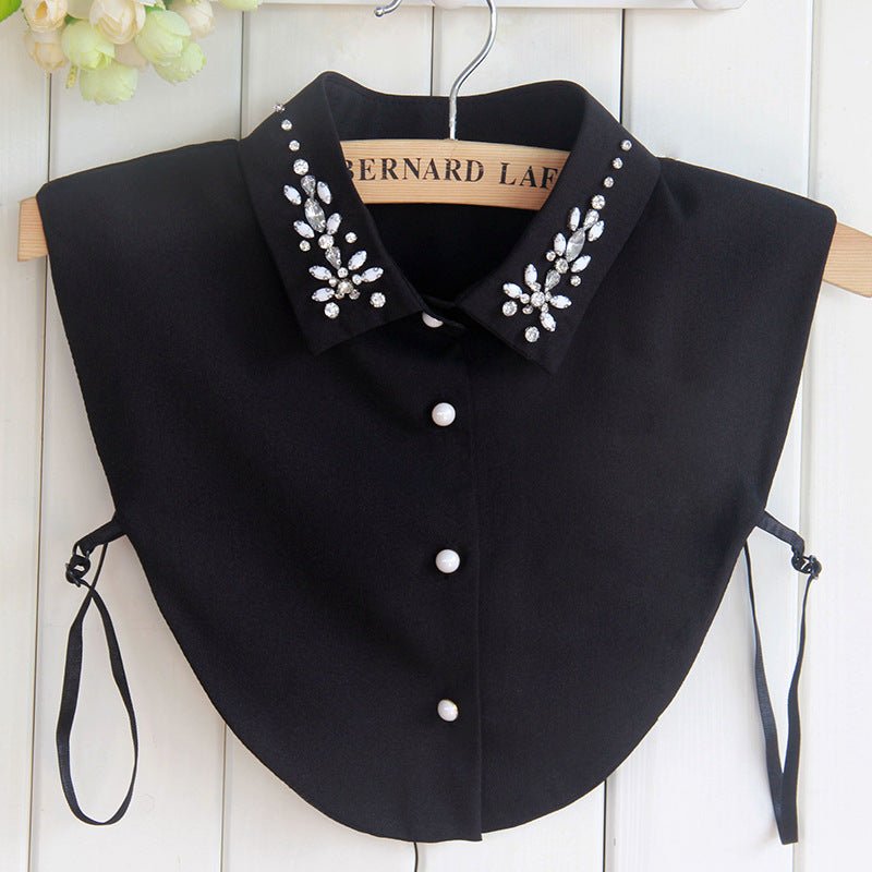 Women’s Detachable Rhinestone Collar – Elegant Fake Shirt Collar for Sweaters,