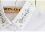 Women’s Detachable Rhinestone Collar – Elegant Fake Shirt Collar for Sweaters,